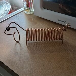 Copper Wire Dachshund Figurine Mail Holder
